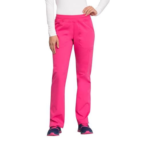 Workwear Professionals Scrubs for Women Pull-On Cargo Pant, Soft Stretch WW170, S, Electric Pink