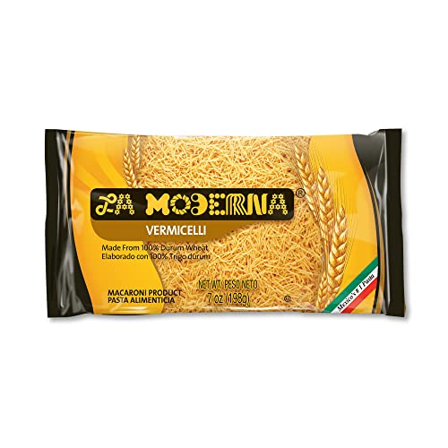 La Moderna Vermicelli Pasta, Noodles, Durum Wheat, Protein, Fiber, Vitamins, 7 Oz