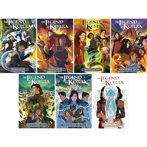 The Legend of Korra Series 7-book Set Collection (Turf Wars Part 1-3, Ruins of the Empire Part 1-3, Patterns in Time)