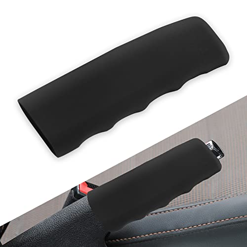 Jawmoy 1 PC Car Handbrake Cover, Silicone Decorative Cover, Wave Shaped Handbrake Protector, for Car Brake Levers (Black)