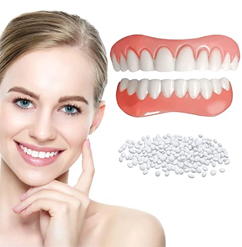 Veneers Teeth for Women, 2PCS Temporary Fake Teeth for Women and Men, Nature and Comfortable Veneers to Regain Confident Smile 2PCS