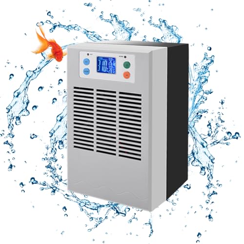 DYRABREST Fish Tank Chiller 100W 35L Water Chiller Fish Shrimp Tank Cooler Heating Cooling Summer 1-3l/min Circulating Water Pump Flow for Aquarium and Home Use