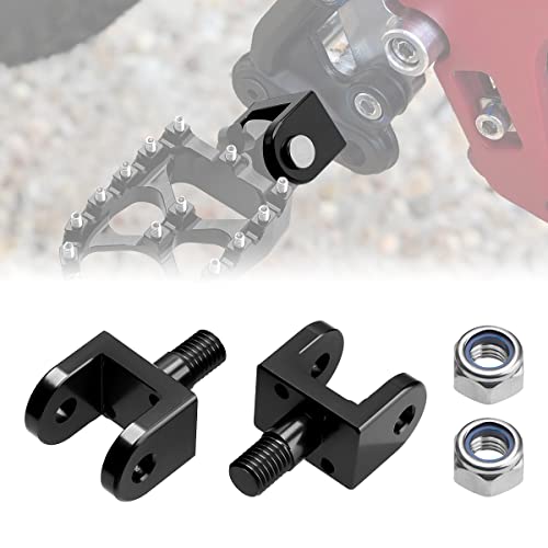 URLWALL 2pcs Foot Pegs Hoder for Sur Ron Light Bee X and S Segway X160 X260 Honda CRF150F 03-19 CRF230F 03-19,CNC Aluminum Anti-rust Durable Foot Peg Clamps,Widen and Thicken Foot Peg Bracket(Black)