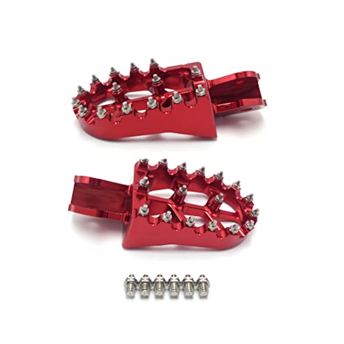 Motorcycle Foot Pegs For SurRon Dirt Bike Foot Pegs Rests CNC For SurRon Accessories Light Bee SurRon CRF150F CRF230F (Red)