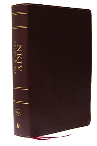 NKJV Study Bible, Bonded Leather, Burgundy, Full-Color, Comfort Print: The Complete Resource for Studying Gods Word