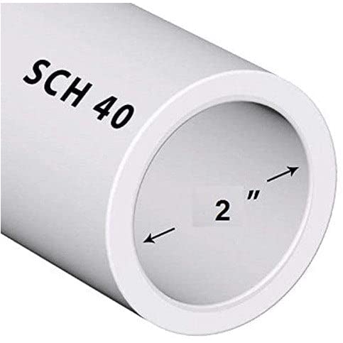 Manufacturer Direct PVC Pipe Sch40 2 Inch (2.0) White Custom Length - 1FT