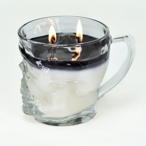 Color Changing Skull Candle - Halloween Candles - Gothic Candles Skull Dcor (Black)