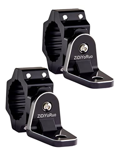 ZIDIYORUO UTV Whip Light Mount Easy to Install on 1.75" to 2" Roll Bar, Aluminum Alloy UTV Whip Light Mounting Bracket, 360 Adjustable Design Whip Mounts for UTV/SXS (2pcs Black)