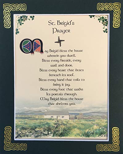 St. Brigid's Prayer - 8x10 Blessing with Green Matting