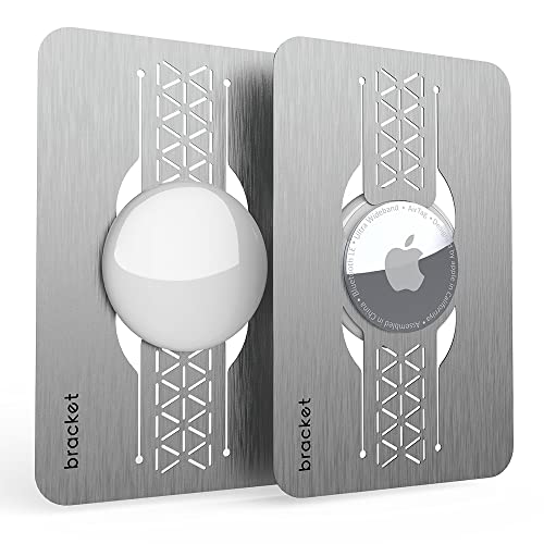 2 Pack Ultra Thin Airtag Card case, Air tag Card Holder for Wallet, Premium Stainless Steel Card Holder of AirTag
