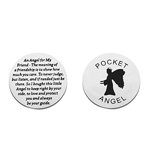 TIIMG Guardian Angel Coin Angle Gifts Protection Gift Inspirational Gift for Best Friend (An Angel for My Friend)