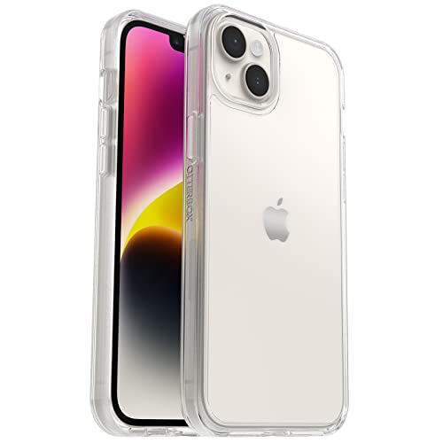 OtterBox iPhone 14 Plus Symmetry Series Case - CLEAR , ultra-sleek, wireless charging compatible, raised edges protect camera & screen