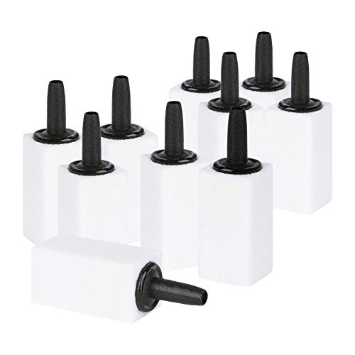 Pawfly 1.2 Inch Air Stone White Cuboid Bubble Stone Diffuser Bubbler Airstones for Aquarium Fish Tank and Pump, 10 Pack