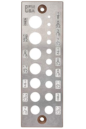 DFM A2 Steel Dowel Plate 17 Holes MADE IN USA (English 17 Holes)