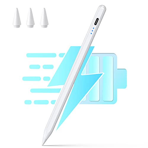 Stylus Pen for iPad 9th&10th Generation - 10Mins Faster Charge Stylus for iPad Pencil, Pen for iPad Compatible with (2018-2023) iPad 6-10th Gen, iPad Air 3-5, iPad Mini 5/6, iPad Pro 11"/12.9"