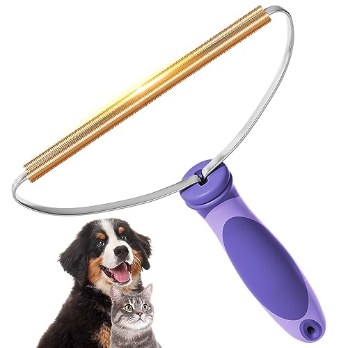 Pet Hair Remover, Deep Cleaning Dog Cat Hair Remover Tool, Multi Fabric Edge Lint Cleaner Pro, Fur Removal, Carpet Scraper Rake, Fuzz Hairball Shaver Brush for Carpet, Car Mat, Couch, Pet Bed, Rug