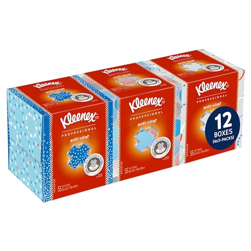 Kleenex Professional Facial Tissue Cube for Business (21286), White, 3 Boxes/Bundle