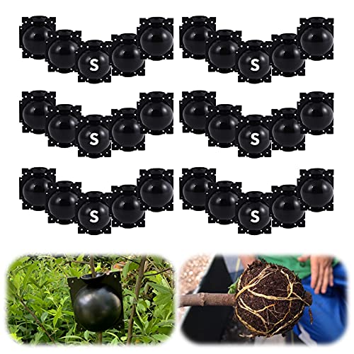 Betereap 30-Pack Small Size Plant Root Growing Box with Zip Ties Suitable Branch Size 0.1-0.4in, Reusable High Pressure Air Layering Plant Propagation Ball Propagation Device for Trees and Flowers