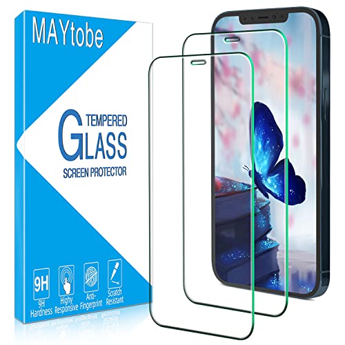 MAYtobe [2 Pack] Tempered Glass Screen Protector For iPhone 12 Mini 5.4-inch, Anti Scratch, Bubble Free, Easy to Install