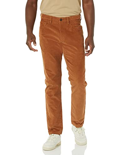 Goodthreads Men's Slim-Fit 5-Pocket Comfort Stretch Corduroy Pant, Toffee Brown, 40W x 34L