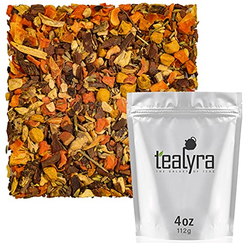 Tealyra - Golden Turmeric Toddy - Ginger - Cinnamon - Lavender - Dandelion - Unique Wellness Herbal Loose Tea - No Caffeine - All Natural - 112g (4-ounce)