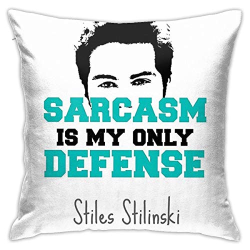 KIILA Teen Wolf Stiles Stilinski Home Decorative Throw Pillow Cases Sofa Couch Cushion Throw Pillow Covers 18x18 Inch