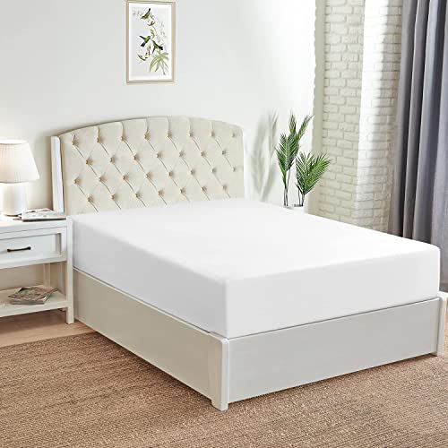 Alaskan King Fitted Sheet -100% Organic Cotton 1 Fitted Sheet Fits Mattress Perfectly 14''- 16" Deep Mattress-| 400 Thread Count Sateen Weave GOTS Certified- White Solid