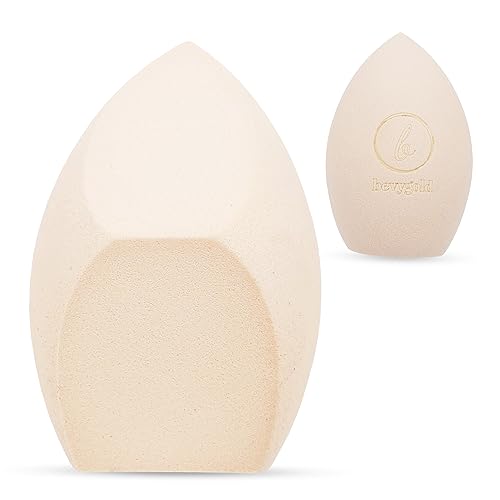 BevyGold Extra Large Beauty Sponge Makeup Blender: Make Up Sponge Makeup Blender Latex Free and High-definition Flawless for Liquid, Cream, and Powder.