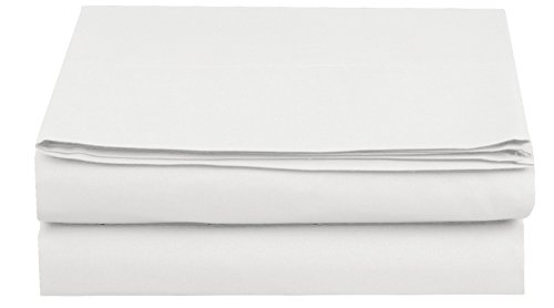 Elegant Comfort Premium Hotel Quality 1-Piece Flat Sheet, Luxury and Softest 1500 Thread Count Egyptian Quality Bedding Flat Sheet, Wrinkle-Free, Stain-Resistant, King, White