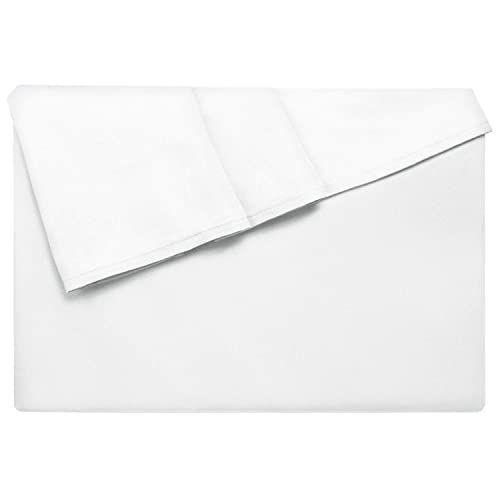 Lirex Flat Sheet, Twin Size Extra Soft Brushed Microfiber Flat Sheet, Machine Washable Wrinkle Free Breathable (White, Twin)