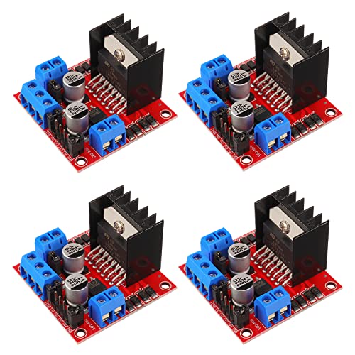 BOJACK L298N Motor DC Dual H-Bridge Motor Driver Controller Board Module Stepper for Arduino Intelligent Car Power UNO MEGA R3 Mega2560 with 4pcs