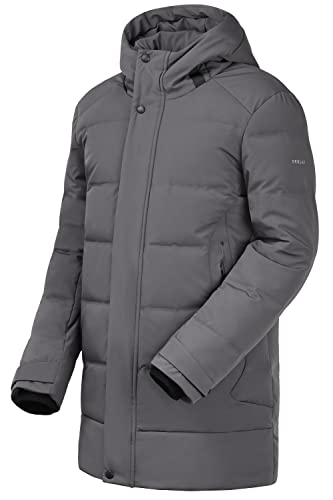Orolay Men's Double Snap Winter Down Coat Thickened Jacket with Stand Collar Castlerock L