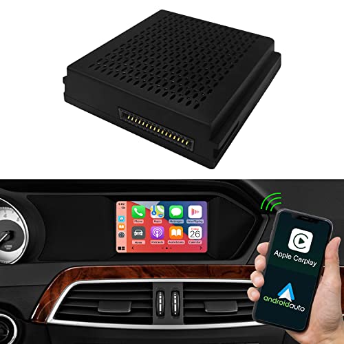 Road Top Wireless Carplay Fit for Apple Carplay, Android Auto, Fit for Mercedes Benz A/B/C/E/CLA/GLA/GLK/ML/SLD with NTG4.5 System -Navigation, Bluetooth, Mirror Link, Siri, USB, DVR and Reverse Camer