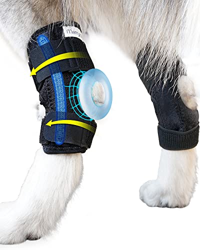 MerryMilo Dog Leg Brace for Rear Hock & Ankle, Canine Hind Leg Joint Compression Wrap for Torn ACL & CCL, Injury and Sprain Protection, Wound Care and Loss of Stability 1 Pair, Size: Medium