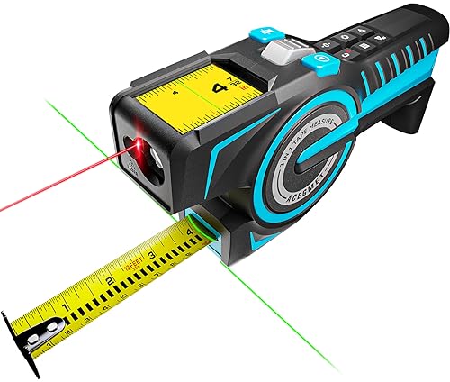 3-in-1 Digital Tape Measure, 330Ft Laser Measurement Tool & Auto Lock Tape with Instant Digital Readout, Extended Laser Line & Incremental Measurement, Replaceable Tape | Swappable Battery | APP Sync