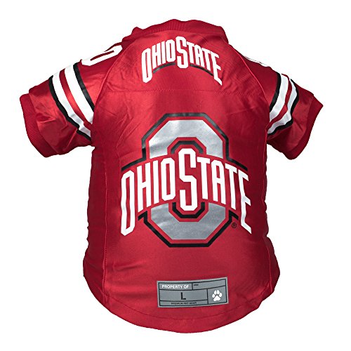 Littlearth Unisex-Adult NCAA Ohio State Buckeyes Premium Pet Jersey, Team Color, Medium