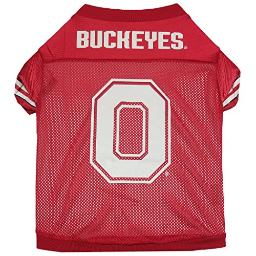 Sporty K9 Collegiate Ohio State Buckeyes Football Dog Jersey, XX-Small