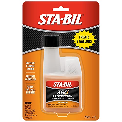 STA-BIL 360 Protection Ethanol Treatment & Fuel Stabilizer - Full Fuel System Cleaner - Fuel Injector Cleaner - Increases Fuel Mileage - Protects Fuel System - Treats 5 Gallons - 4 Fl. Oz. (22295)