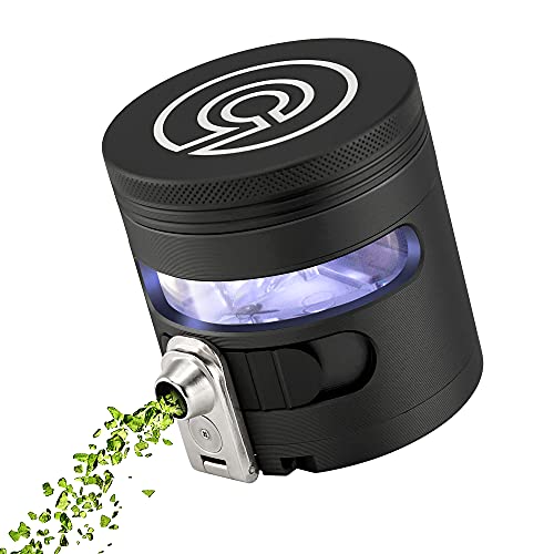 Tectonic9 MANUAL Grinder AUTOMATIC Dispenser Large 2.5" Aluminum Alloy (Black), for HOME & KITCHEN ONLY