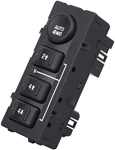 4x4 Transfer Case Switch, 4WD Wheel Drive Button, Compatible with 2003-2007 Chevrolet Silverado, Chevy Suburban, Tahoe, Avalanche, GMC Yukon, Sierra, Replaces OE 15164520, 15136039, 19259313