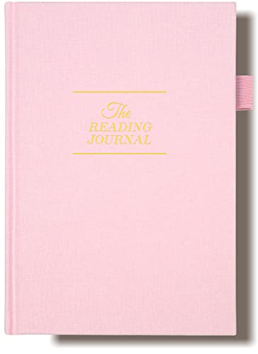 Elegant Reading Journal - Review and Track Your Reading Progress with 60 Book Reviews - Book Journal Reading Log Journal with Pen Holder & Back Pocket - Gift for Book Lovers and Readers (Pink)