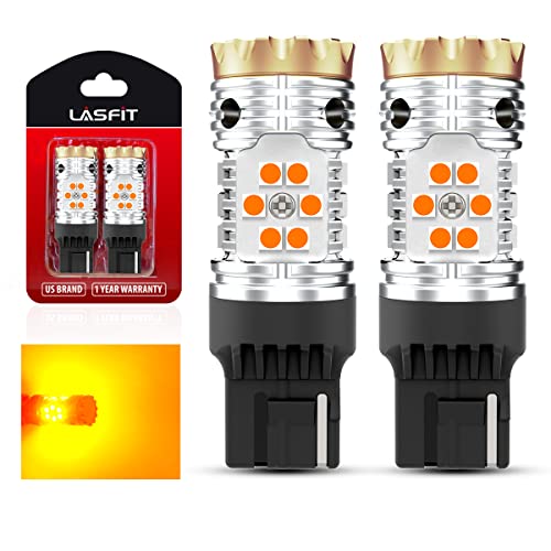 LASFIT 7440 LED Bulb Amber 7440NA WY21W Error Free Anti Hyper Flash Turn Signal Light Built-in Load Resistor for 2007-2016 Honda CR-V, for 2011-2014 Toyota Sienna, 2013-2015 RAV4, 2014-2021 4Runner