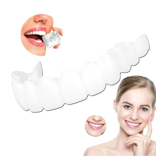 Aimery Dentures Fake TeethVeneers for Temporary Tooth Repair Upper and Lower JawMoldable False Teeth for Beautiful Smile