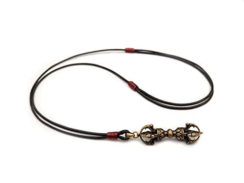 Vajra Dorje Tibetan Buddhist Pendant Amulet Symbol of Enlightenment Condition Necklace