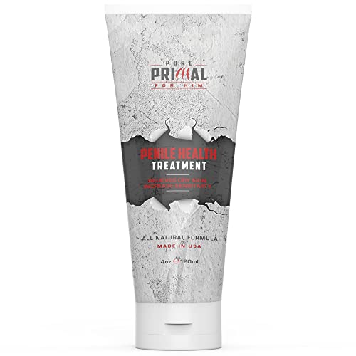 Pure Primal Premium Penile Health Cream - Advanced Moisturizing Penile Cream To Increase Sensitivity For Men - Moisturizer Penile Lotion For Anti-Chafing, Redness, Dryness and Irritation-4oz