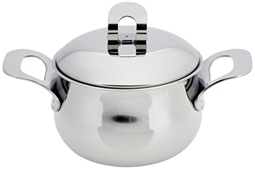 ExcelSteel Made in Italy 2 QT Stainless Stockpot W/Sandwiched Base
