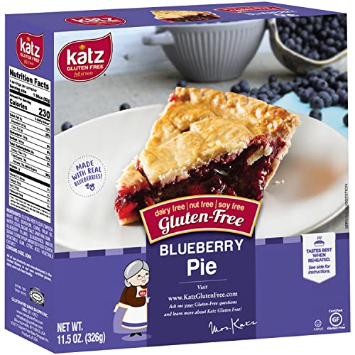 Katz Gluten Free Personal Size Blueberry Pie | Dairy Free, Nut Free, Soy Free, Gluten Free | Kosher (1 Pack of 1 Pie, 11.5 Ounce)