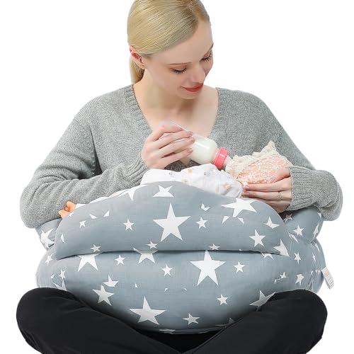 Chilling Home Nursing Pillow for Breastfeeding, Adjustable Nursing Pillow Breast Feeding Pillow Bottle Feeding More Support for Mom and Baby, Breastfeeding Essentials for Newborn,Removable Cover
