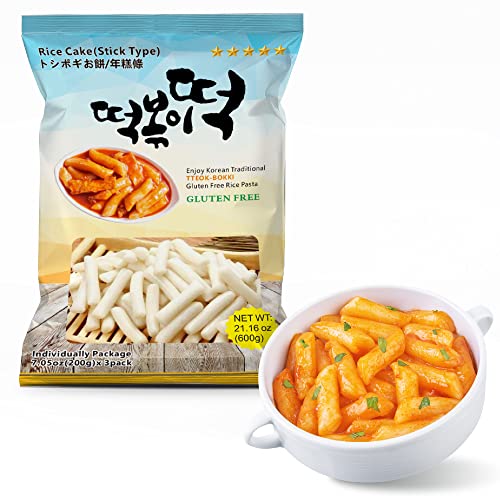 Fusion Select Korean Rice Cakes Tteokbokki Stick Vegan Non-GMO Gluten Free Tteok Pasta Asian Snacks & Food, Gluten Free (1 Pack)