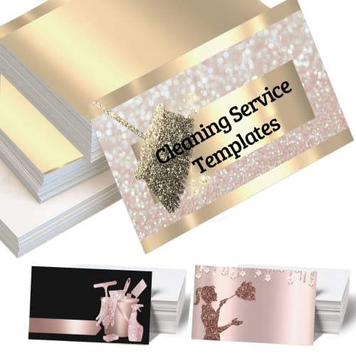 xrlsg Custom Business Cards 100PCS Double-sided Printing Business Cards Customize with Your Logo Personalized 3.5"x 2" Cards for Business - Clean Service